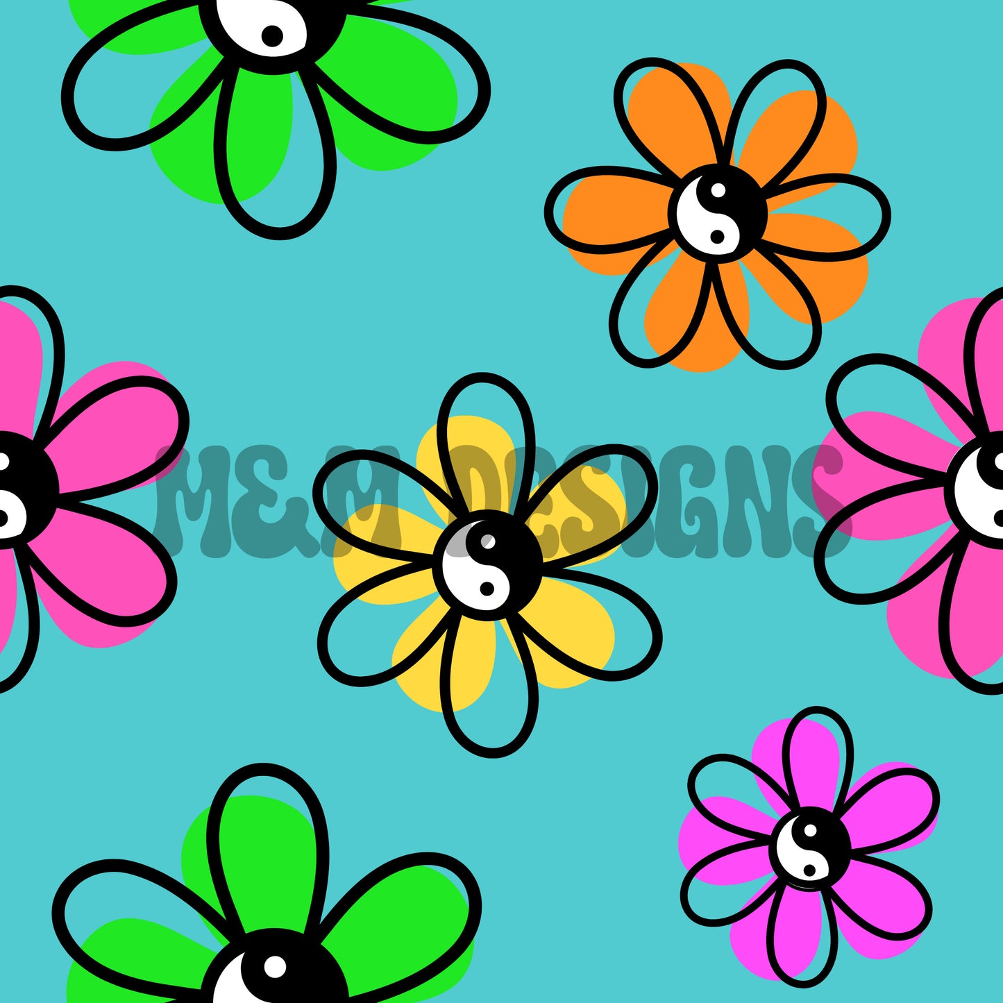 Yin yang flowers