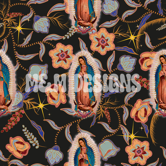 Virgen De Guadalupe Black