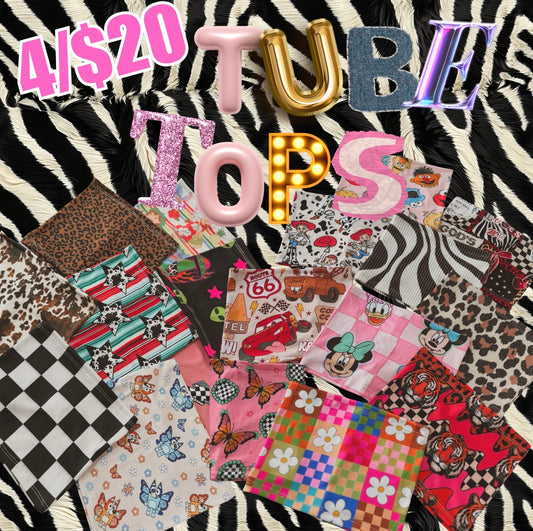 4/$20 TUBE TOPS (no codes)
