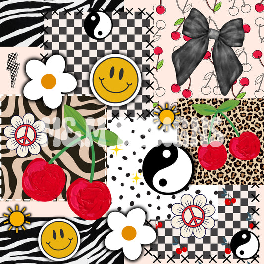 Cherry Zebra Collage