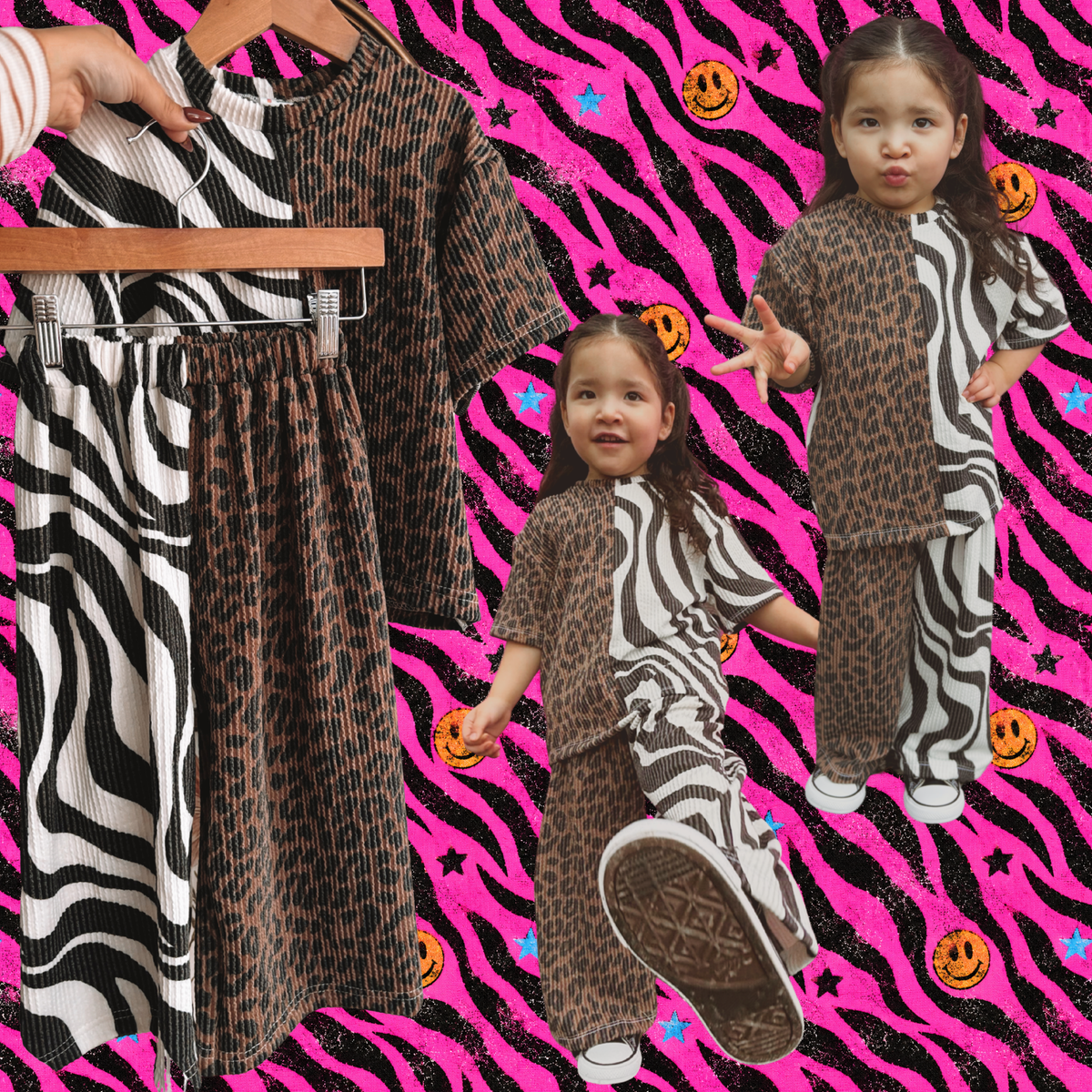 Leopard Zebra Split Set