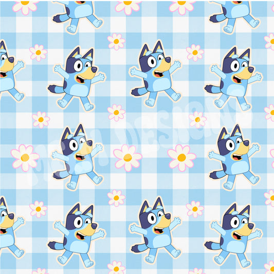 Blue Dog Gingham