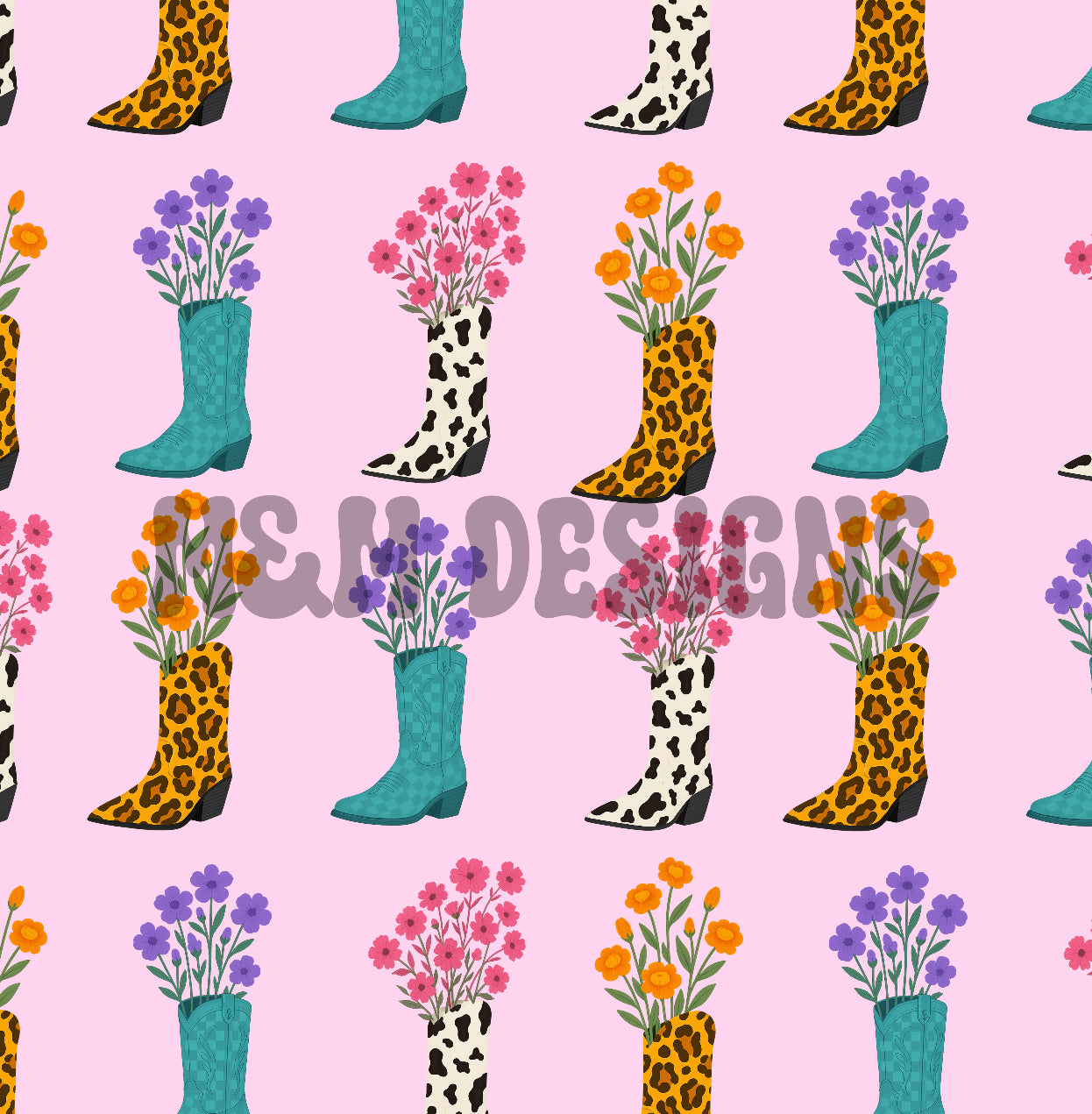 Floral Boots